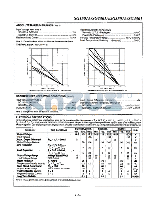 SG3501AN datasheet - DUAL VOLTAGE TRACKING REGULATOR