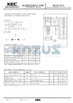 V15A45VI datasheet - SCHOTTKY BARRIER TYPE DIODE STACK (SWITCHING TYPE POWER SUPPLY, CONVERTER & CHOPPER)