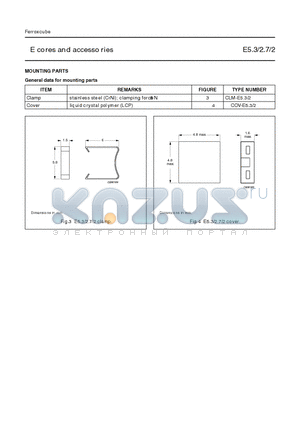 CLM-E2 datasheet - E cores and accesso ries