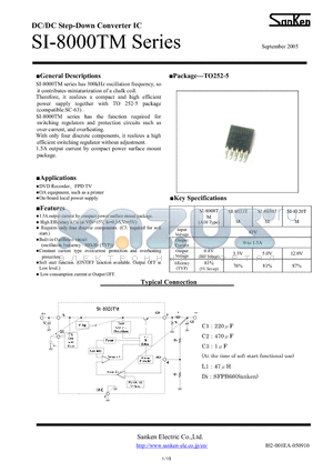 SI-8033T datasheet - DC/DC Step-Down Converter IC