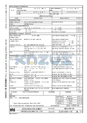 HR30-8PB-12P datasheet - SPECIFICATION SHEET