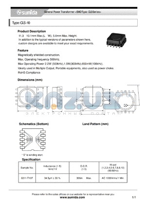 CLS-10 datasheet - General Power Transformer