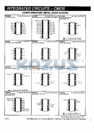 NTE4068B datasheet - COMPLEMENTARY METAL OXIDE SILICON