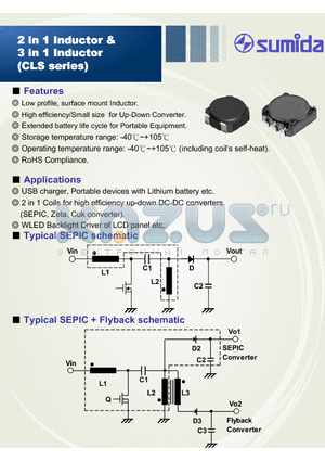 CLS6D23 datasheet - 2 in 1 Inductor & 3 in 1 Inductor