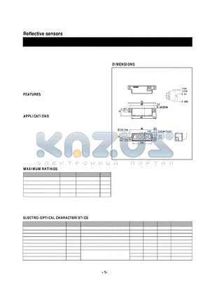 HS-101S datasheet - Reflective sensors