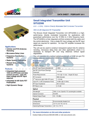 SITU-2300 datasheet - Small Integrated Transmitter Unit