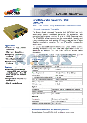 SITU2300 datasheet - Small Integrated Transmitter Unit