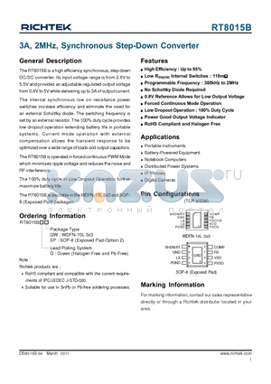 ECJ4YB0J226M datasheet - 3A, 2MHz, Synchronous Step-Down Converter