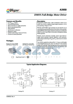 A3950_06 datasheet - DMOS Full-Bridge Motor Driver