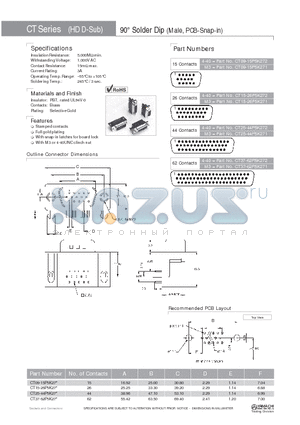 CT15-26P5K271 datasheet - 90` Solder Dip