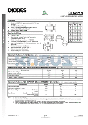 CTA2P1N_2 datasheet - COMPLEX TRANSISTOR ARRAY