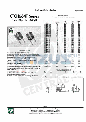 CTCH664F datasheet - Peaking Coils - Radial