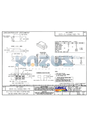OED-EL1206C160-TR datasheet - 3.2 x 1.5mm P.C.B 940mm IR EMITTING DIODE