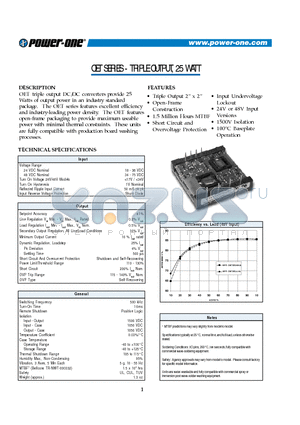 OET025ZGJJ-A datasheet - TRIPLE OUTPUT, 25 WATT