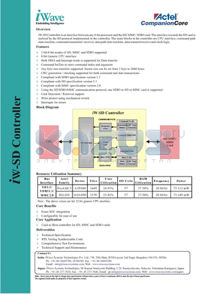 A3P600 datasheet - SD Controller
