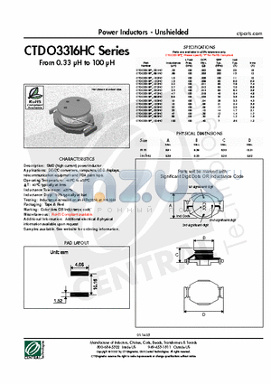 CTDO3316PF-223HC datasheet - Power Inductors - Unshielded