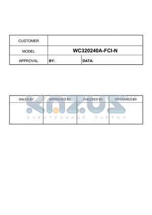 WG320240A-FT datasheet - WC320240A-FCI-N