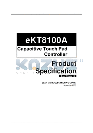 EKT8100A datasheet - Capacitive Touch Pad Controller