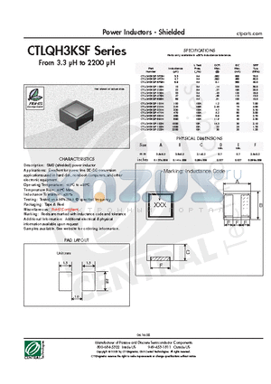 CTLQH3KSF-330N datasheet - Power Inductors - Shielded