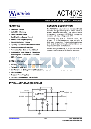 ACT4072_08 datasheet - Wide Input 2A Step Down Converter