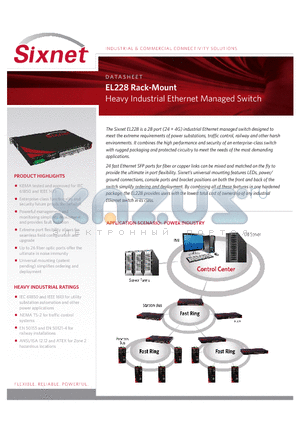 EL228-AO-1 datasheet - Heavy Industrial Ethernet Managed Switch