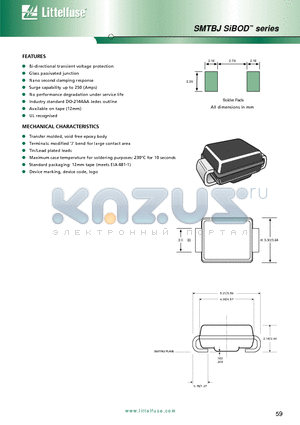 SMTBJ200B datasheet - Bi-directional transient voltage protection