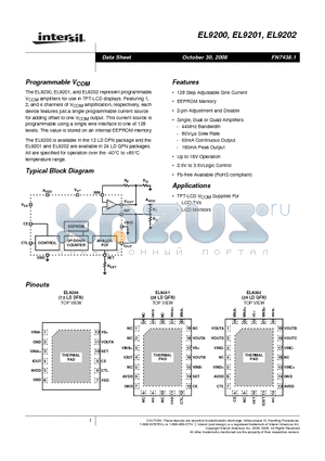 EL9202ILZ datasheet - Programmable VCOM