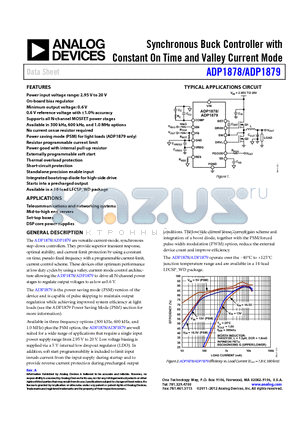 ADP1878ACPZ-0.3-R7 datasheet - Synchronous Buck Controller