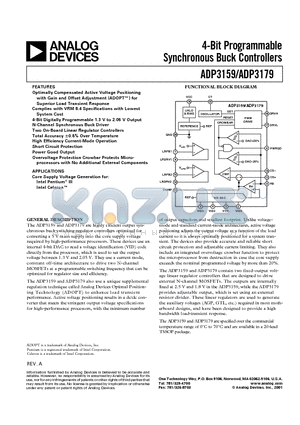 ADP3159JRU datasheet - 4-Bit Programmable Synchronous Buck Controllers