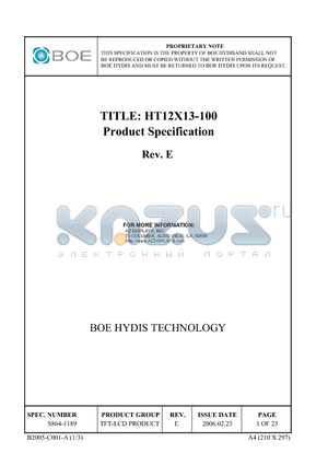 HT12X13-100 datasheet - Product Specification