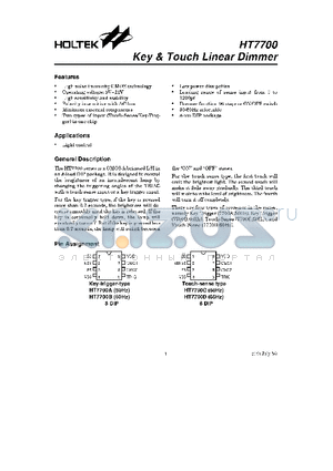 HT7700B datasheet - Key & Touch Linear Dimmer