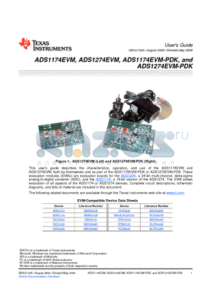 ADS1274EVM datasheet - Contains all support circuitry needed for the ADS1174/ADS1274