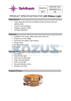 OSBF50E15G3-OSR5RTS4C1A-X datasheet - LED Ribbon Light