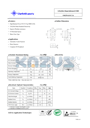 OSI3NAS1C1A datasheet - 3..5x2..8x1..9mm Inffrared SMD
