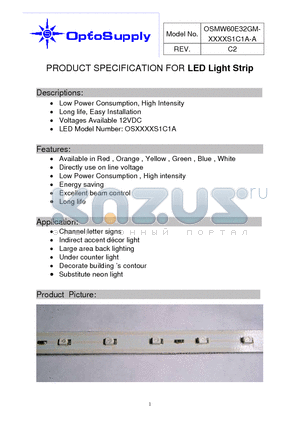 OSMW60E32GM-M5SLS1C1A-A datasheet - LED Light Strip