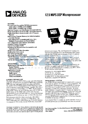 ADSP-2100AUG/883B datasheet - 12.5 MIPS DSP Microprocessor