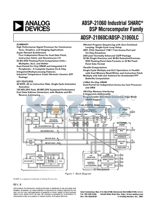ADSP-21060C datasheet - ADSP-21060 Industrial SHARC DSP Microcomputer Family