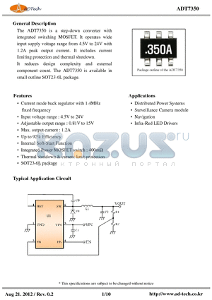 ADT7350_12 datasheet - Step-down converter with integrated switching MOSFET