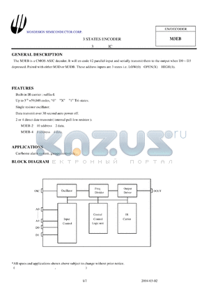 M3EB-4I datasheet - 3 STATES ENCODER