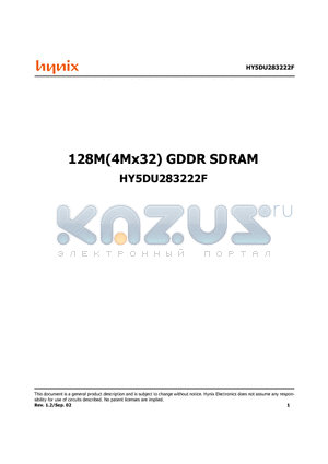 HY5DU283222F datasheet - 128M(4Mx32) GDDR SDRAM