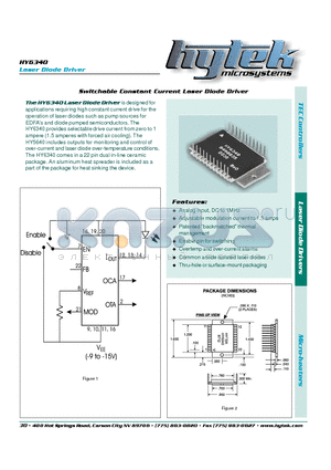 HY6340 datasheet - Switchable Constant Current Laser Diode Driver