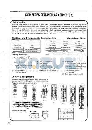 P-1345W-CE datasheet - 1300 SERIES RECTANGULAR CONNECTORS