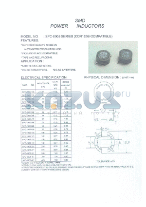 SPC-0905 datasheet - SMD POWER INDUCTORS