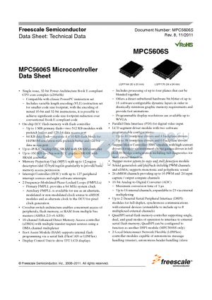 SPC5604SF2VLQ6 datasheet - MPC5606S Microcontroller