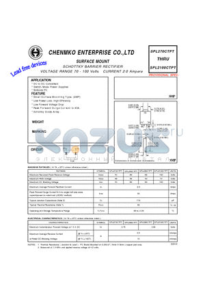 SPL2100CTPT datasheet - SCHOTTKY BARRIER RECTIFIER