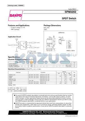 SPM3202 datasheet - SPDT Switch