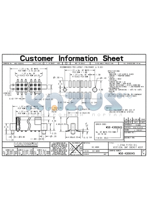 M50-4300345 datasheet - 1.27 mm PITCH DIL VERTICAL SMT SOCKET ASSY