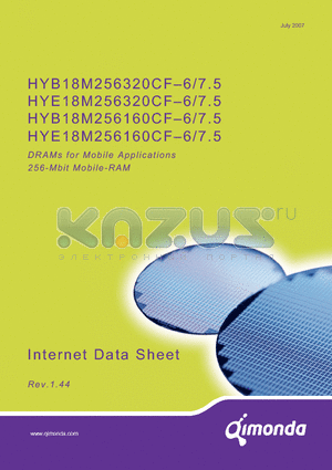 HYE18M256320CF-6/7.5 datasheet - DRAMs for Mobile Applications