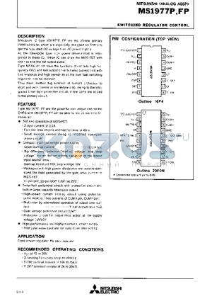 M51977FP datasheet - SWITCHING REGULATIR CONTROL