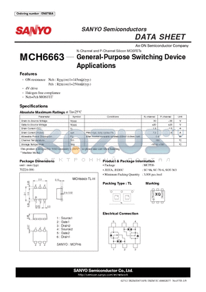 EN8758A datasheet - General-Purpose Switching Device Applications